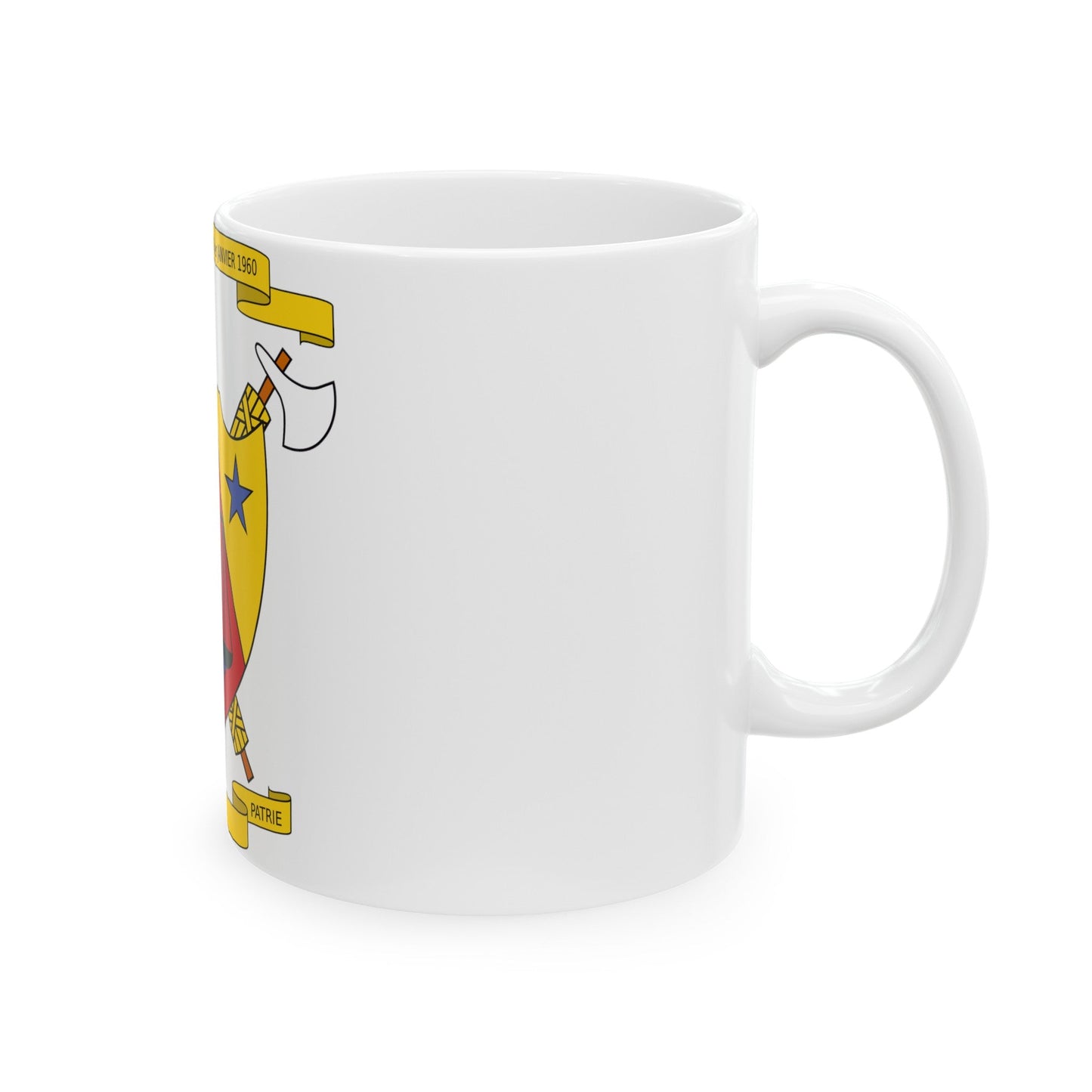 Coat of Arms of Cameroon (1961-1975) - White Coffee Mug-The Sticker Space