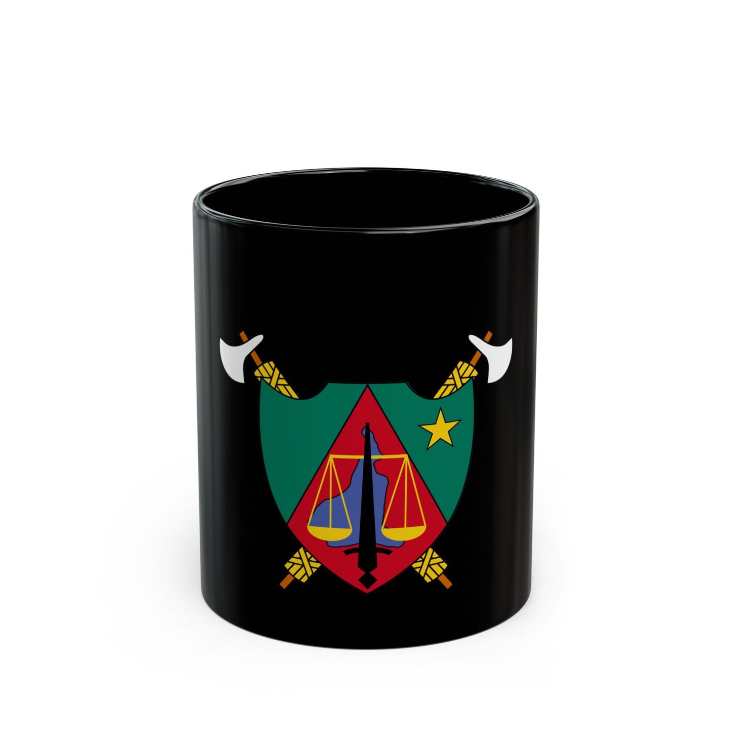 Coat of Arms of Cameroon (1975-1986) - Black Coffee Mug