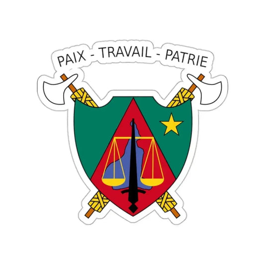 Coat of Arms of Cameroon (1975-1986) STICKER Vinyl Die-Cut Decal 2 Inch - The Sticker Space