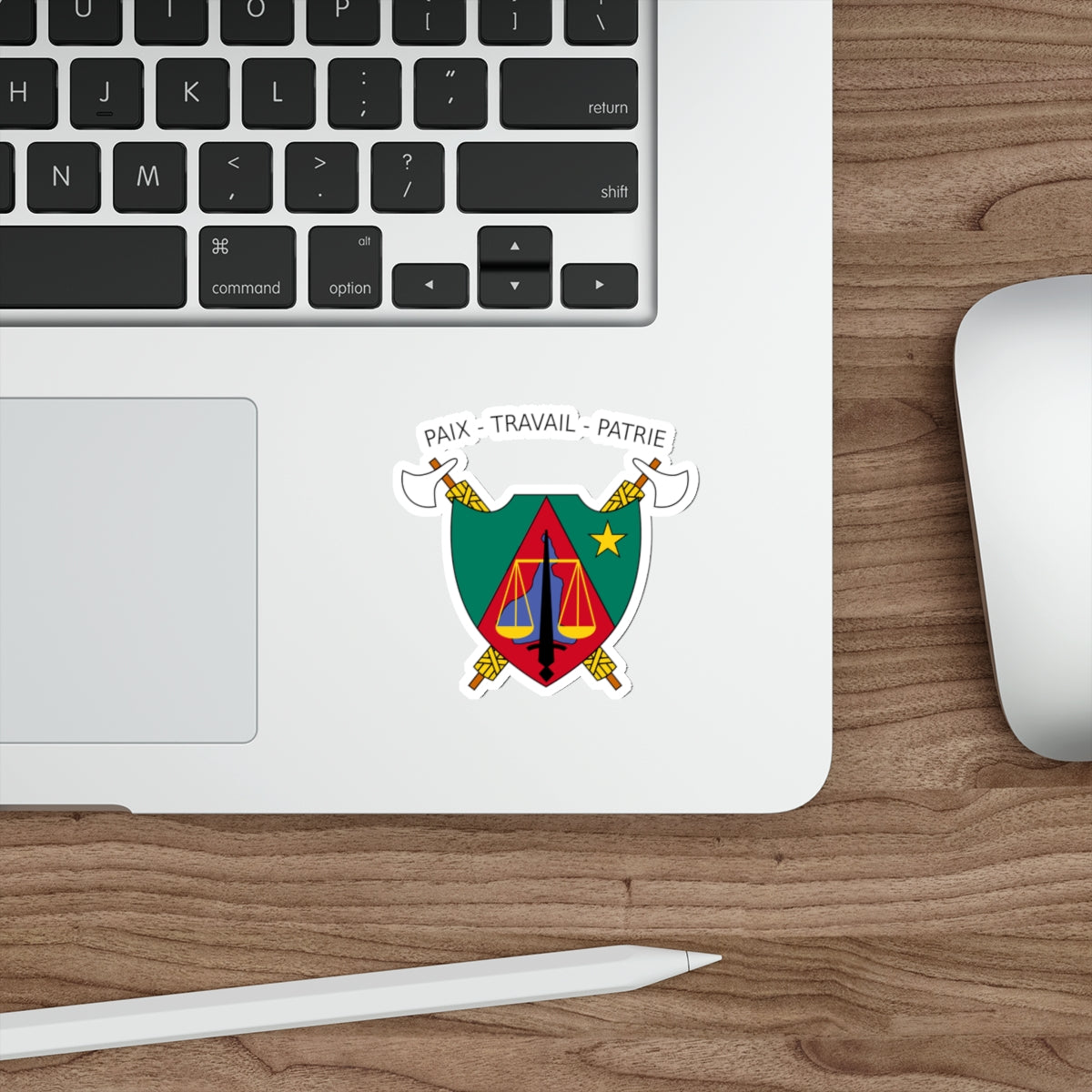 Coat of Arms of Cameroon (1975-1986) STICKER Vinyl Die-Cut Decal-The Sticker Space