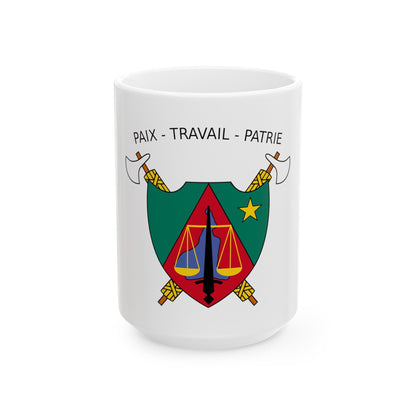 Coat of Arms of Cameroon (1975-1986) - White Coffee Mug-15oz-The Sticker Space