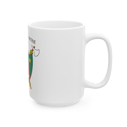 Coat of Arms of Cameroon (1975-1986) - White Coffee Mug-The Sticker Space