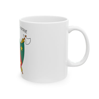 Coat of Arms of Cameroon (1975-1986) - White Coffee Mug-The Sticker Space