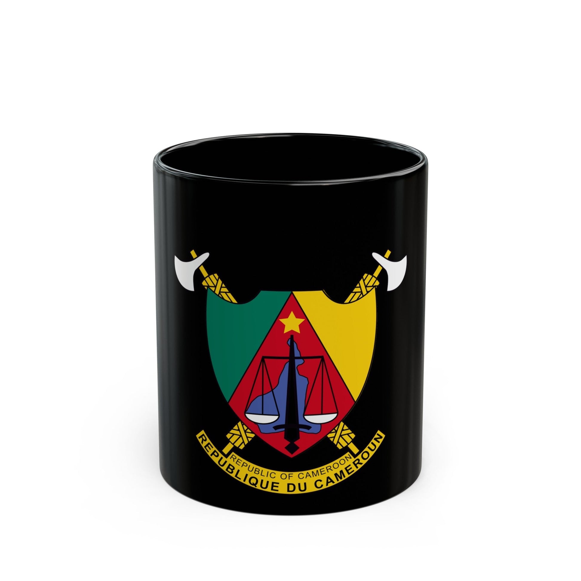 Coat of arms of Cameroon - Black Coffee Mug-11oz-The Sticker Space