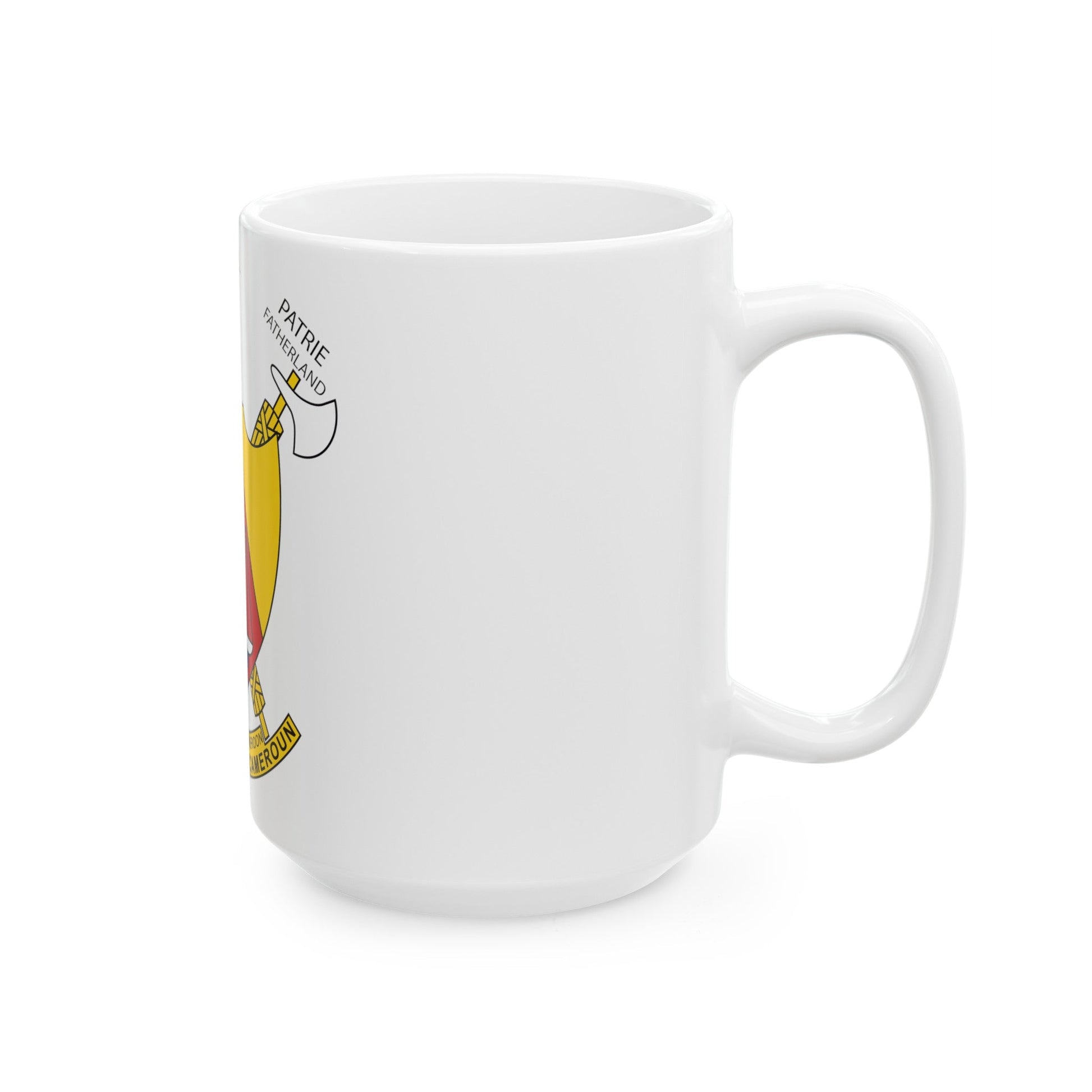 Coat of arms of Cameroon - White Coffee Mug-The Sticker Space