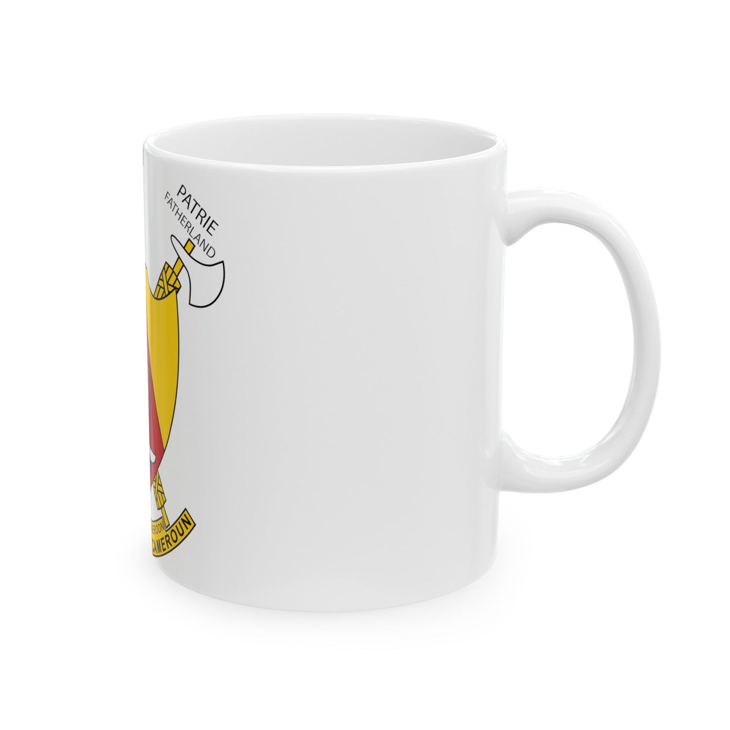 Coat of arms of Cameroon - White Coffee Mug-The Sticker Space