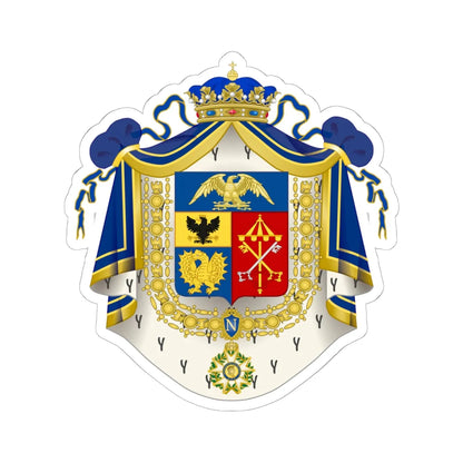 Coat of Arms of Camillo Borghese (Italy) (Coat of Arms) STICKER Vinyl Kiss-Cut Decal 6 Inch White - The Sticker Space