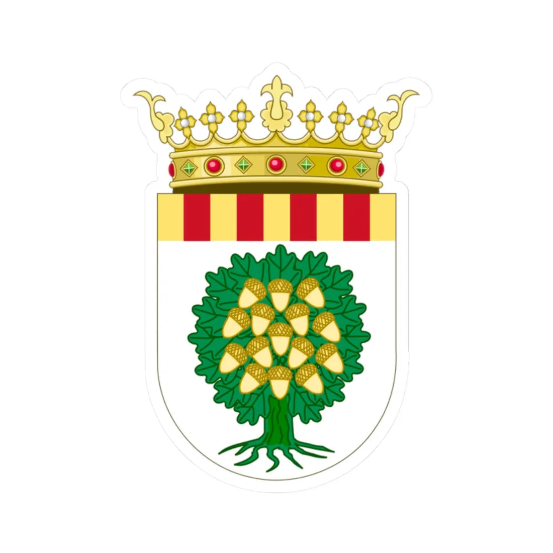 Coat of Arms of Campo de Belchite (Spain) (Coat of Arms) STICKER Vinyl Kiss-Cut Decal 2 Inch White - The Sticker Space