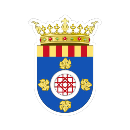 Coat of Arms of Campo de Cariñena (Spain) (Coat of Arms) STICKER Vinyl Kiss-Cut Decal 4 Inch White - The Sticker Space