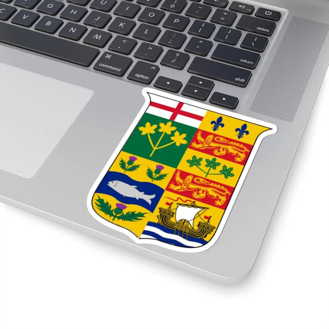 Coat of arms of Canada 1868 (Canada) (Coat of Arms) STICKER Vinyl Kiss-Cut Decal - The Sticker Space