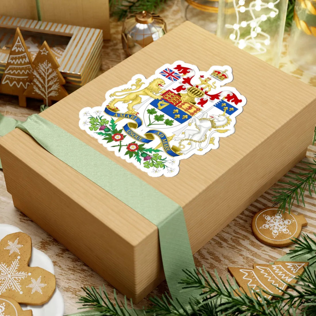 Coat of arms of Canada 1921-1957 (Canada) (Coat of Arms) STICKER Vinyl Kiss-Cut Decal - The Sticker Space