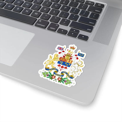 Coat of arms of Canada 1957-1994 (Canada) (Coat of Arms) STICKER Vinyl Kiss-Cut Decal - The Sticker Space
