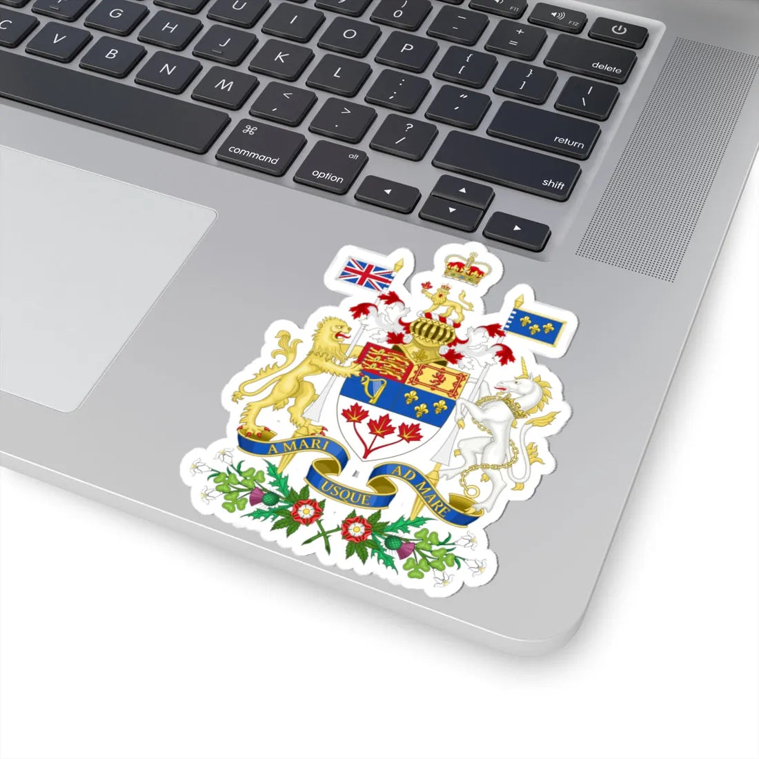 Coat of arms of Canada 1957-1994 (Canada) (Coat of Arms) STICKER Vinyl Kiss-Cut Decal - The Sticker Space