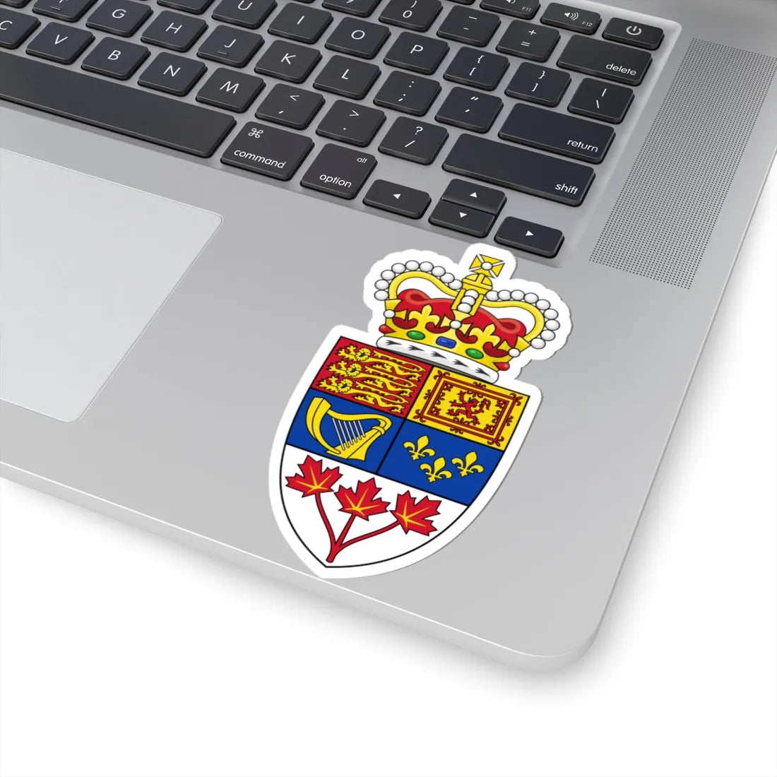 Coat of arms of Canada 1957-1994 lesser version (Canada) (Coat of Arms) STICKER Vinyl Kiss-Cut Decal - The Sticker Space