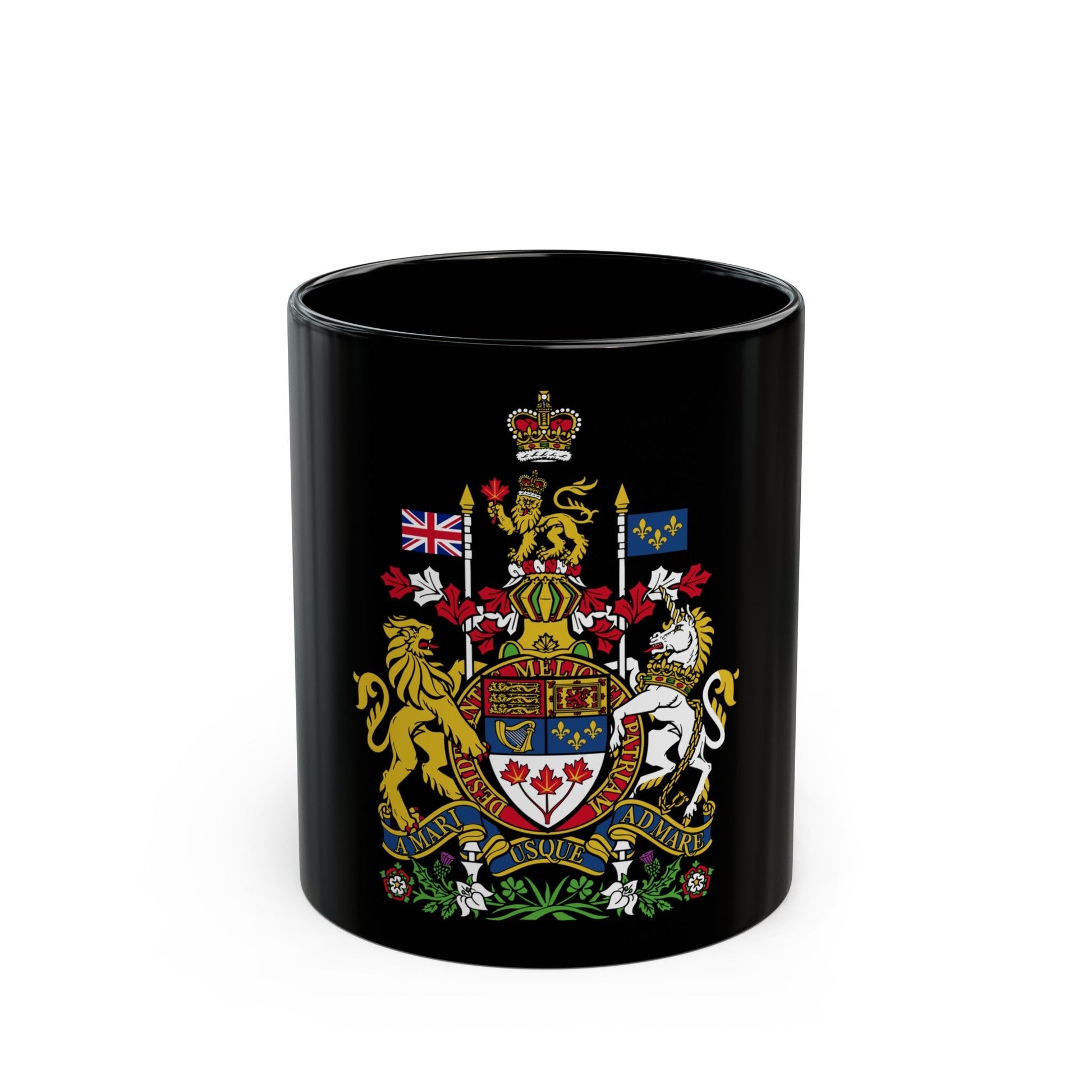 Coat of arms of Canada - Black Coffee Mug-11oz-The Sticker Space