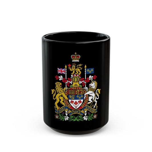 Coat of arms of Canada - Black Coffee Mug-15oz-The Sticker Space