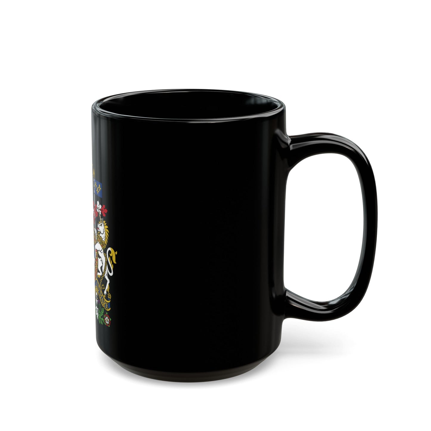 Coat of arms of Canada - Black Coffee Mug-The Sticker Space