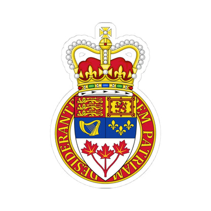 Coat of arms of Canada lesser version (Canada) (Coat of Arms) STICKER Vinyl Kiss-Cut Decal 4 Inch White - The Sticker Space