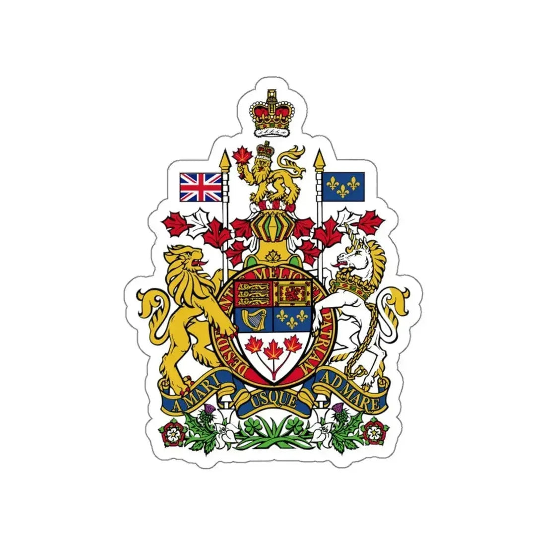 Coat of arms of Canada STICKER Vinyl Die-Cut Decal 4 Inch - The Sticker Space