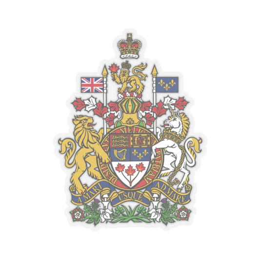 Coat of arms of Canada - STICKER Vinyl Kiss-Cut Decal 2 Inch Transparent - The Sticker Space