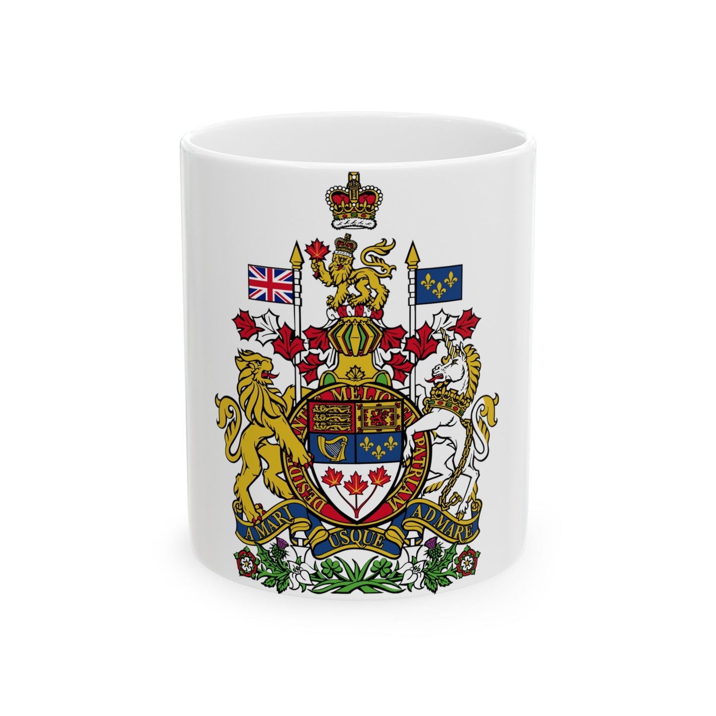 Coat of arms of Canada - White Coffee Mug-11oz-The Sticker Space