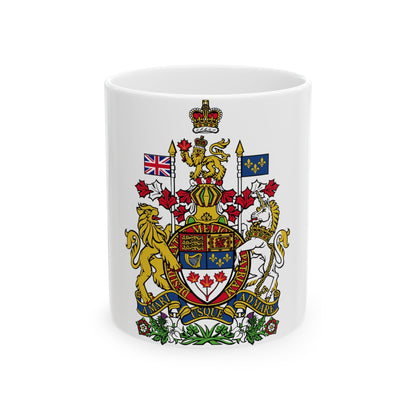 Coat of arms of Canada - White Coffee Mug-11oz-The Sticker Space