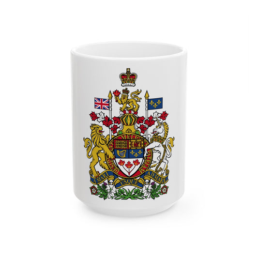 Coat of arms of Canada - White Coffee Mug-15oz-The Sticker Space