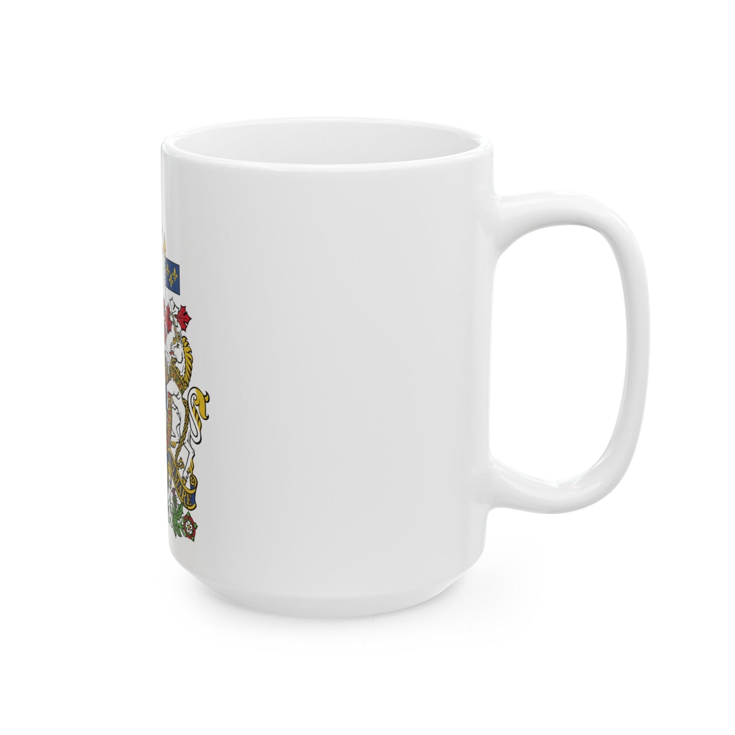 Coat of arms of Canada - White Coffee Mug-The Sticker Space