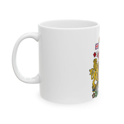 Coat of arms of Canada - White Coffee Mug-The Sticker Space