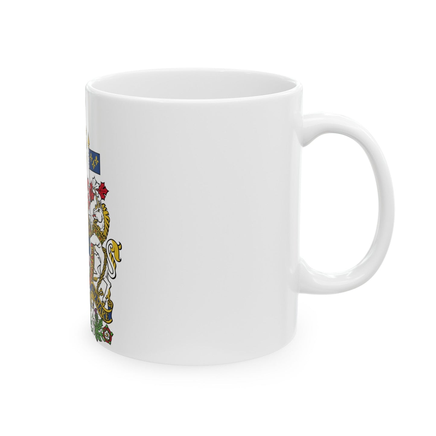 Coat of arms of Canada - White Coffee Mug-The Sticker Space