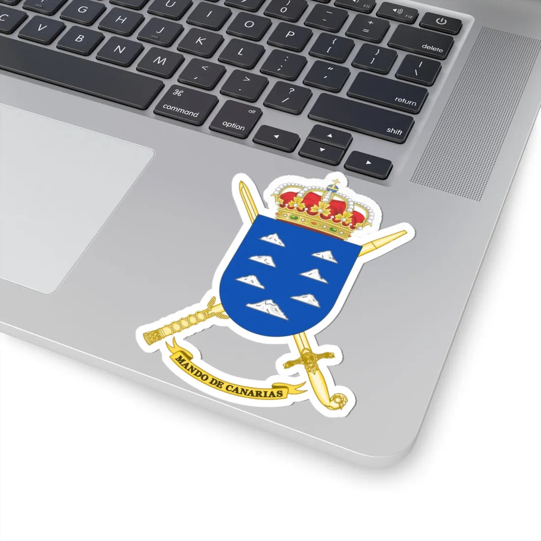 Coat of Arms of Canarias Forces Command (Spain) (Coat of Arms) STICKER Vinyl Kiss-Cut Decal - The Sticker Space