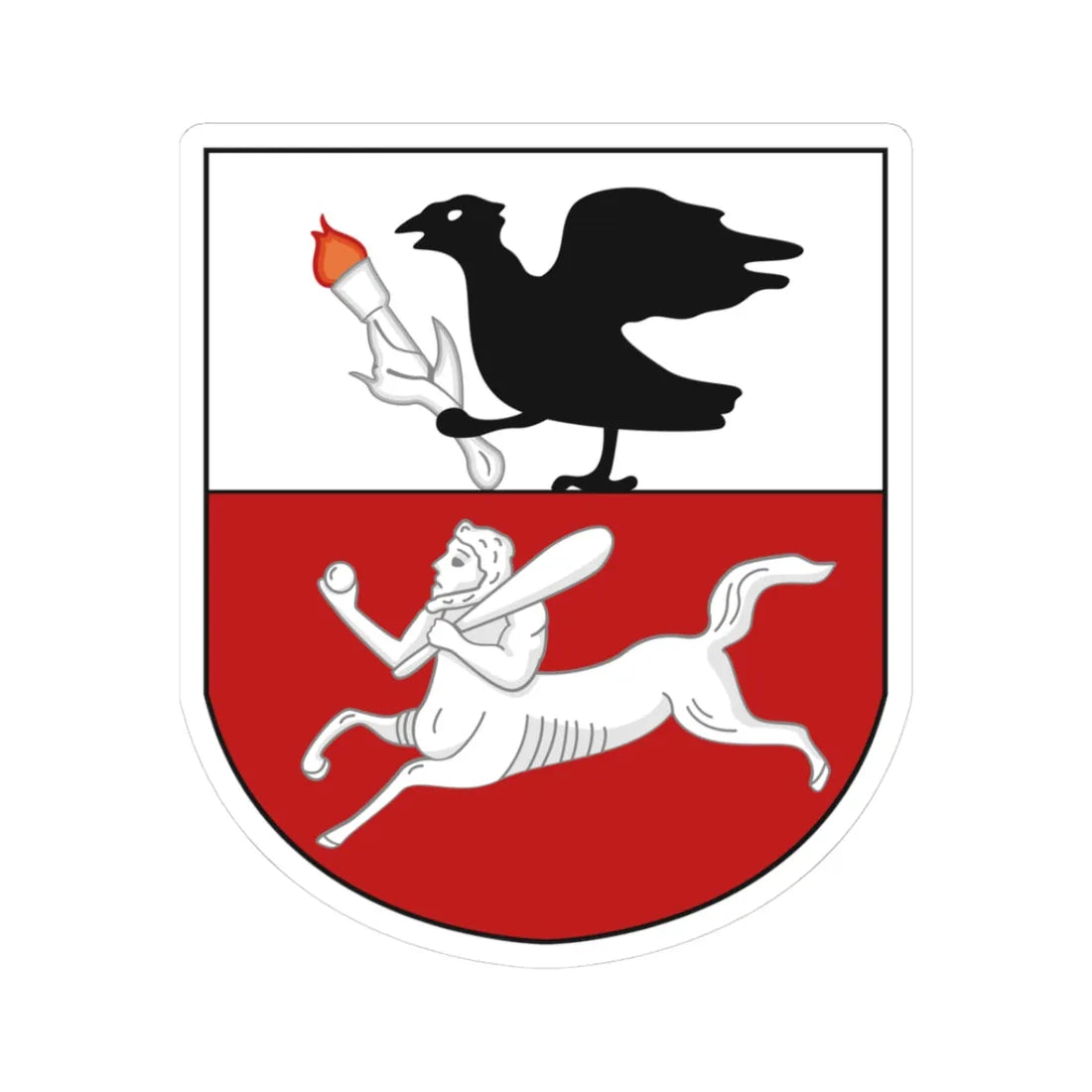 Coat of arms of Candia (Greece) (Coat of Arms) STICKER Vinyl Kiss-Cut Decal 3 Inch White - The Sticker Space