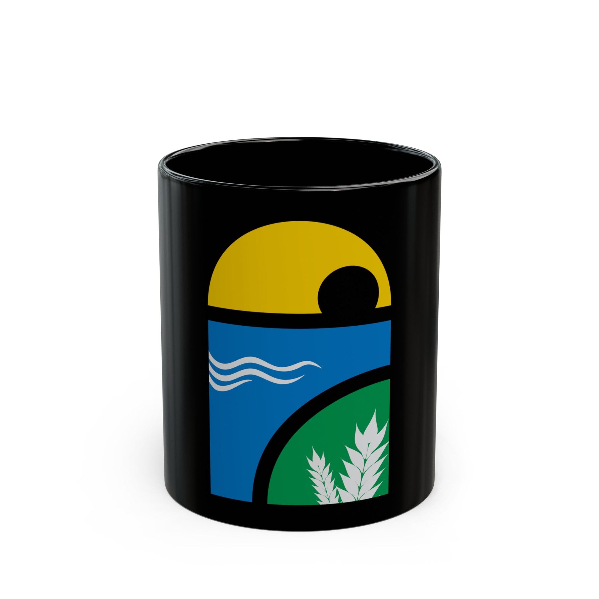 Coat of arms of Canelones Department - Black Coffee Mug-11oz-The Sticker Space