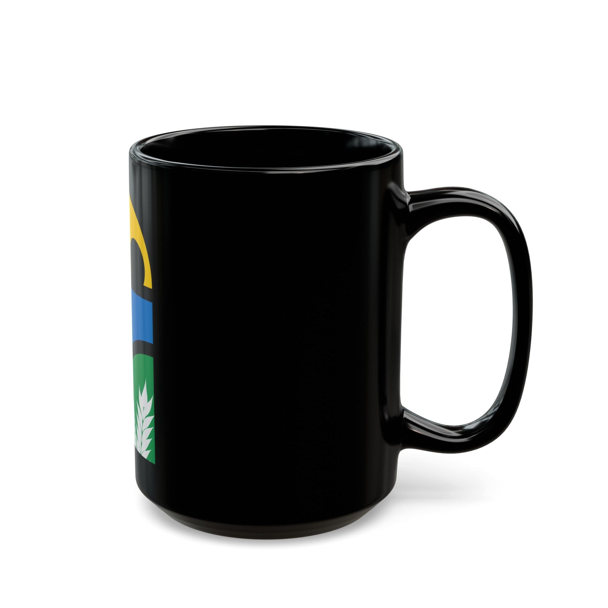 Coat of arms of Canelones Department - Black Coffee Mug-The Sticker Space