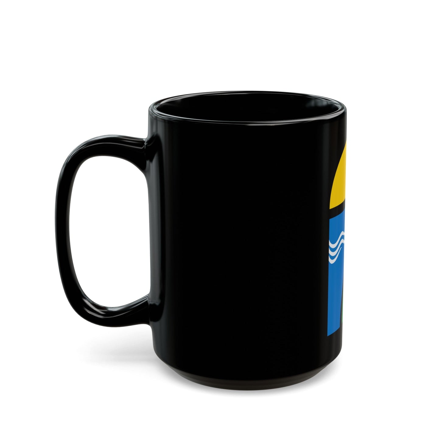 Coat of arms of Canelones Department - Black Coffee Mug-The Sticker Space