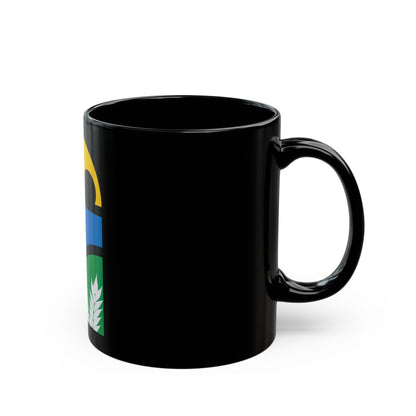 Coat of arms of Canelones Department - Black Coffee Mug-The Sticker Space