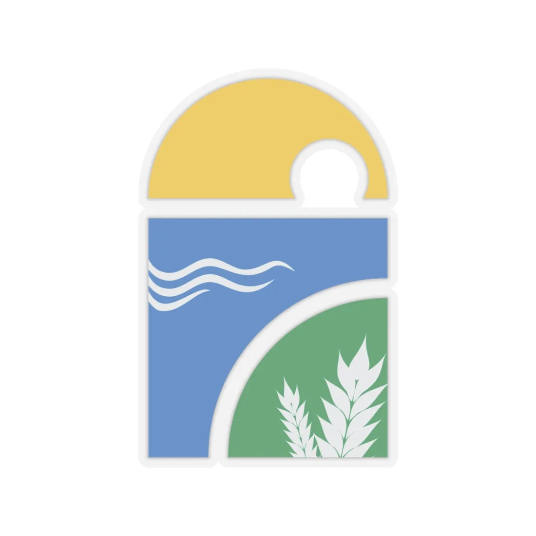 Coat of arms of Canelones Department - STICKER Vinyl Kiss-Cut Decal 3 Inch Transparent - The Sticker Space