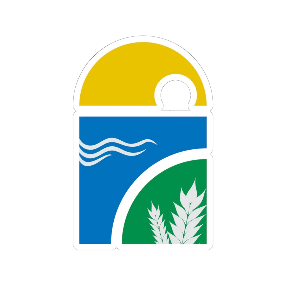 Coat of arms of Canelones Department - STICKER Vinyl Kiss-Cut Decal 6 Inch White - The Sticker Space