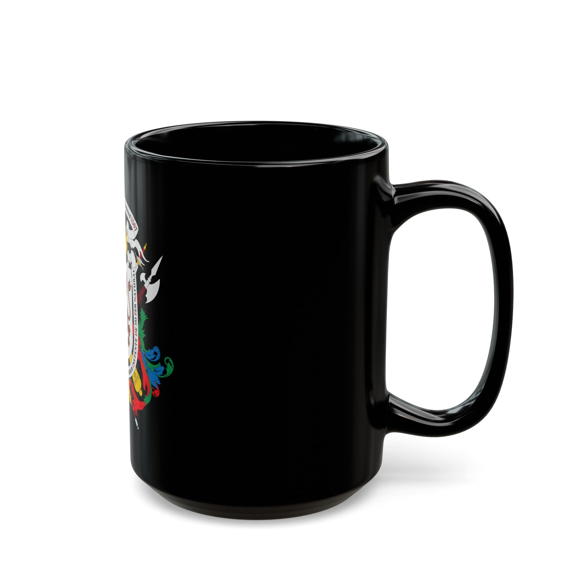 Coat of arms of Caracas - Black Coffee Mug-The Sticker Space