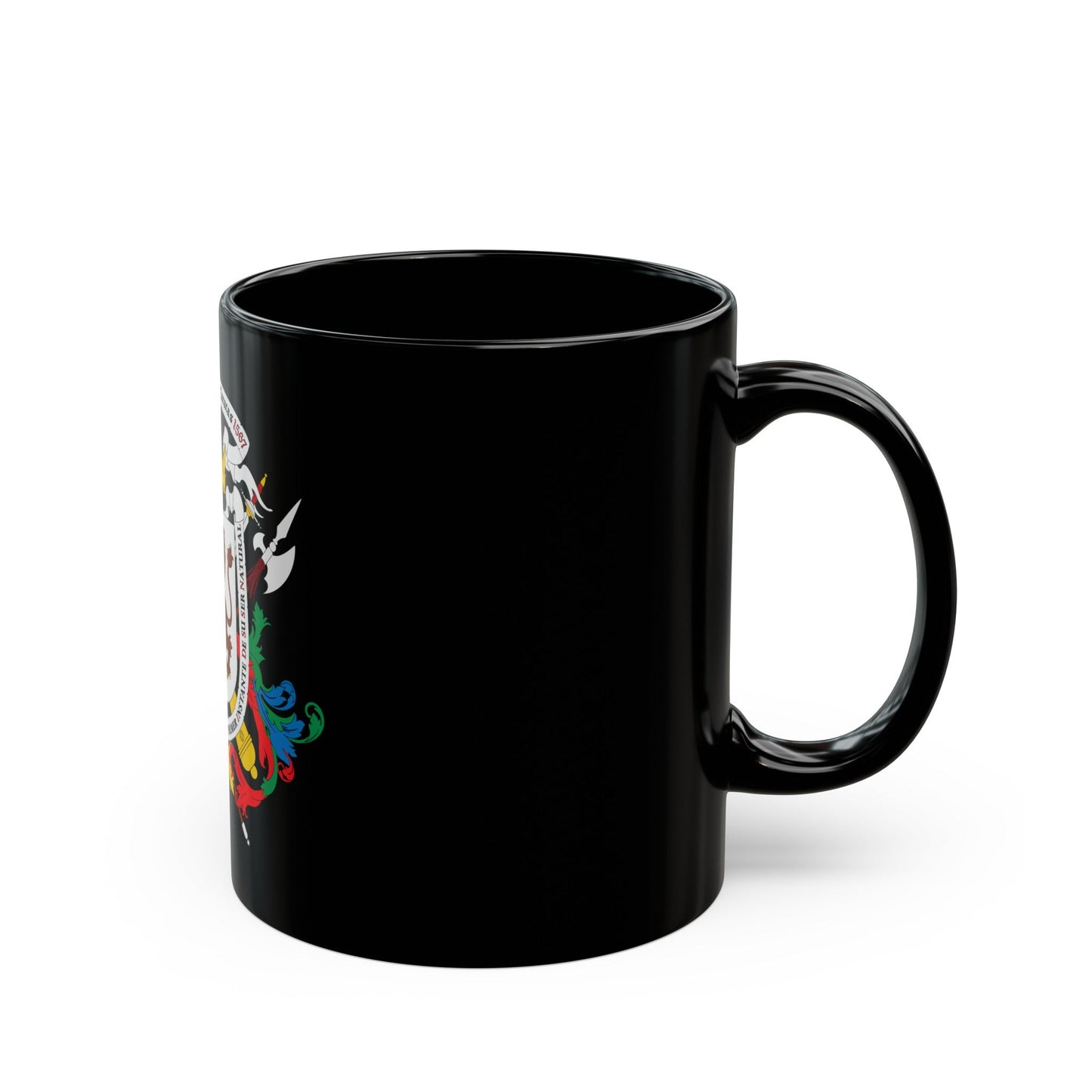 Coat of arms of Caracas - Black Coffee Mug-The Sticker Space