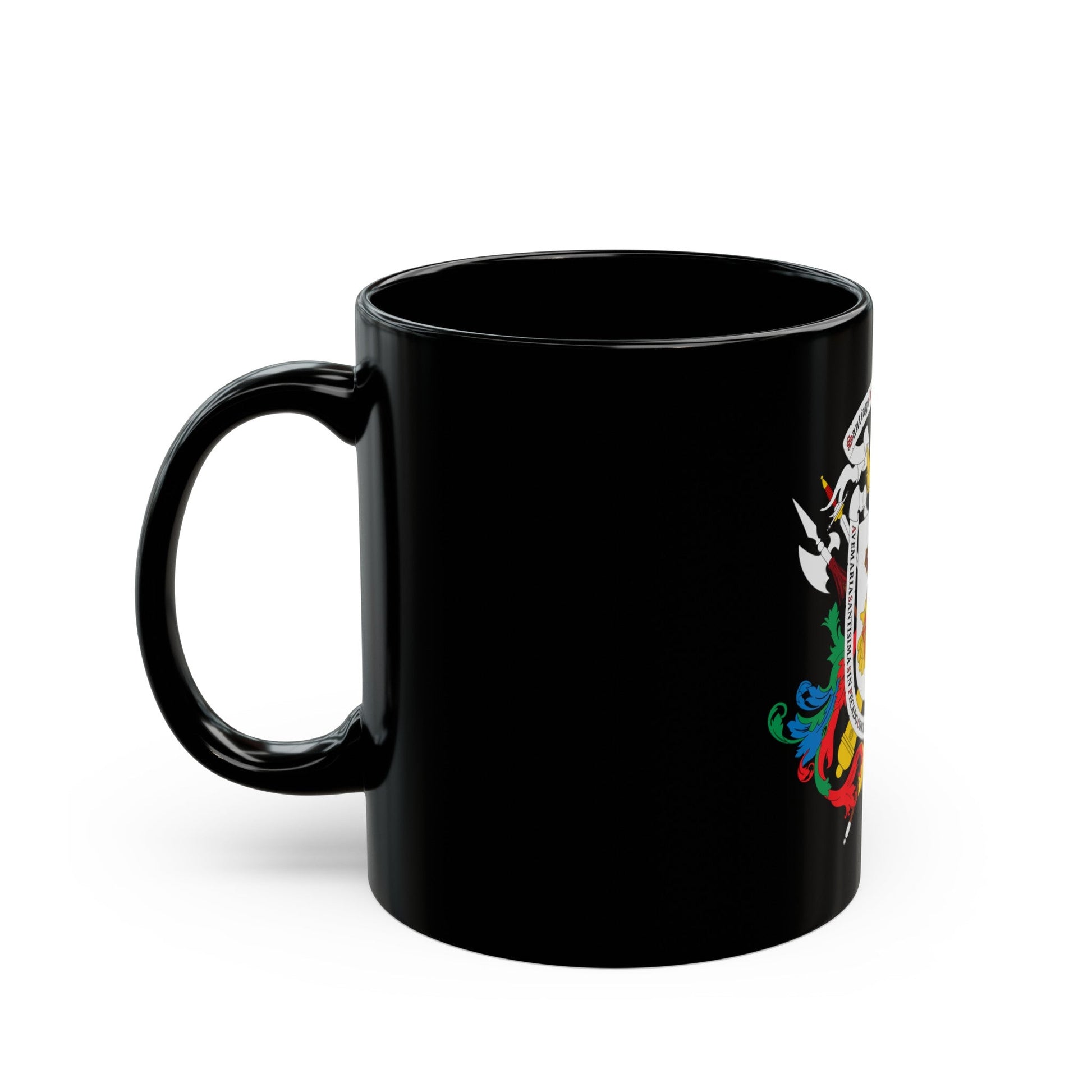 Coat of arms of Caracas - Black Coffee Mug-The Sticker Space