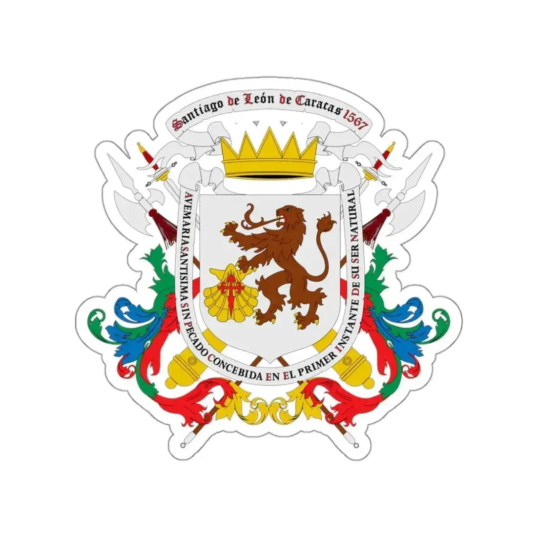 Coat of arms of Caracas STICKER Vinyl Die-Cut Decal 3 Inch - The Sticker Space