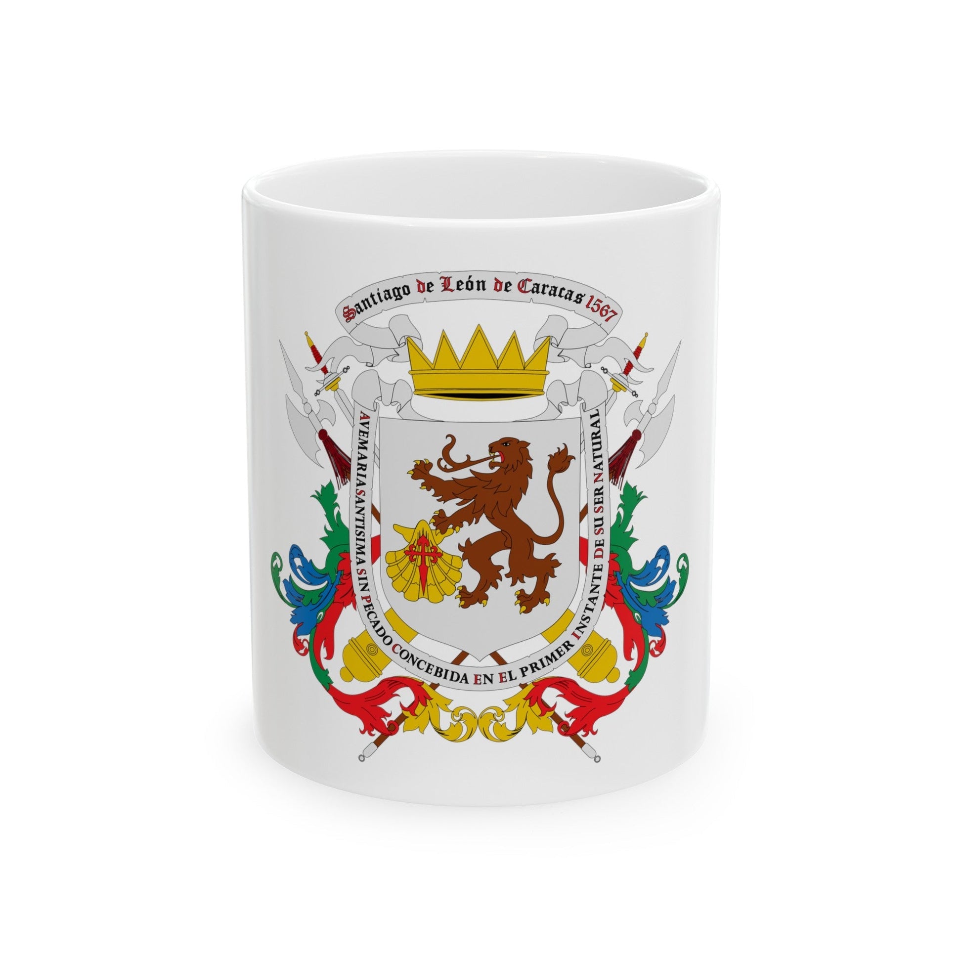 Coat of arms of Caracas - White Coffee Mug-11oz-The Sticker Space