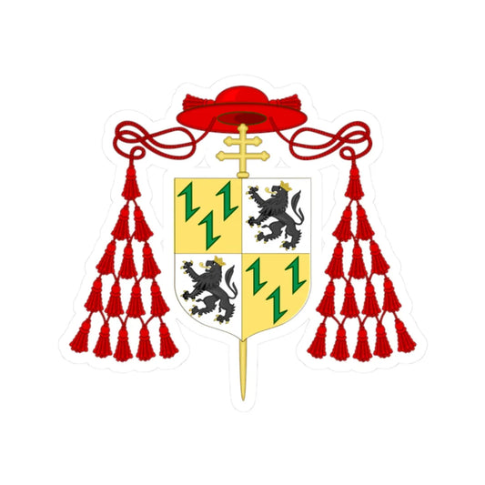 Coat of Arms of Cardinal Adriaan Florenszoon Boeyens (Italy) (Coat of Arms) STICKER Vinyl Kiss-Cut Decal 2 Inch White - The Sticker Space