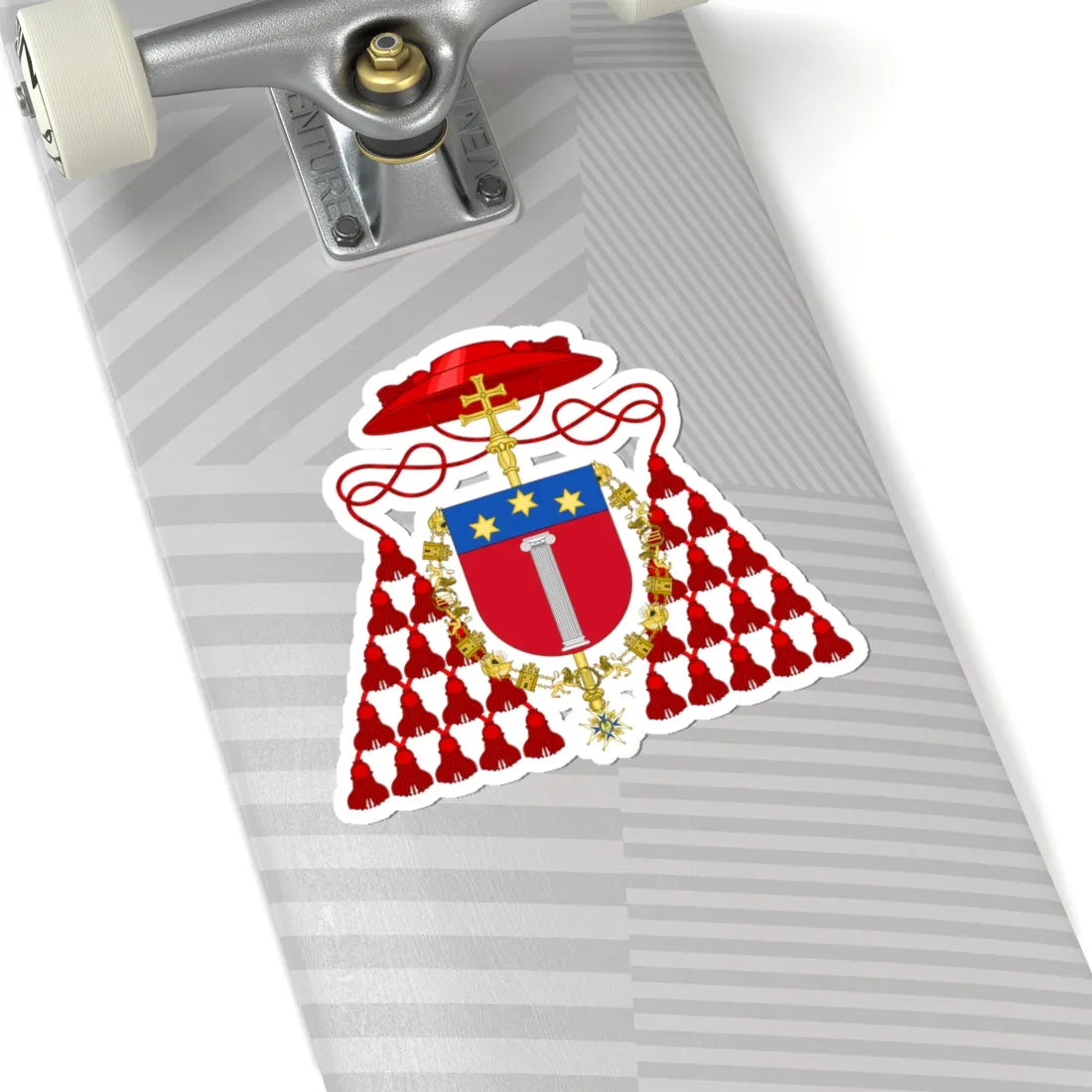 Coat of Arms of Cardinal Aristide Rinaldini Order of Charles III (Spain) (Coat of Arms) STICKER Vinyl Kiss-Cut Decal - The Sticker Space