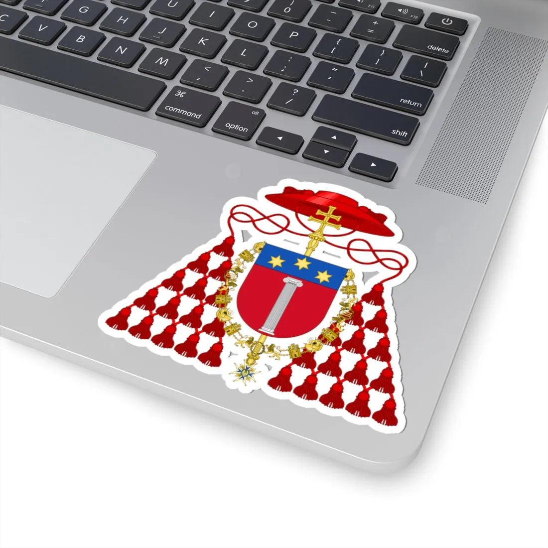 Coat of Arms of Cardinal Aristide Rinaldini Order of Charles III (Spain) (Coat of Arms) STICKER Vinyl Kiss-Cut Decal - The Sticker Space