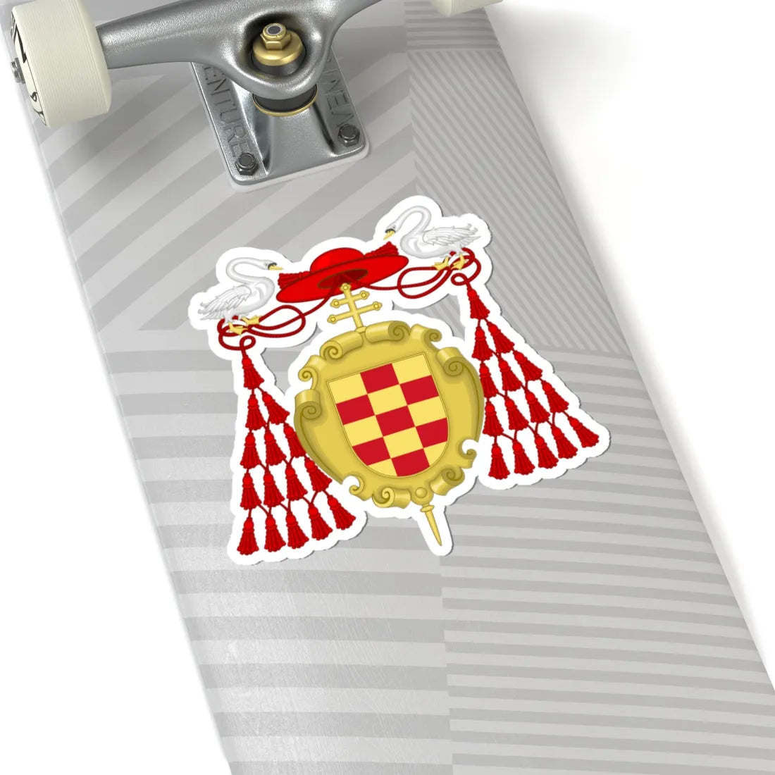Coat of Arms of Cardinal Cisneros (Spain) (Coat of Arms) STICKER Vinyl Kiss-Cut Decal - The Sticker Space