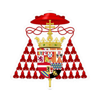Coat of Arms of Cardinal-Infante Ferdinand of Austria (Spain) (Coat of Arms) STICKER Vinyl Kiss-Cut Decal 2 Inch White - The Sticker Space