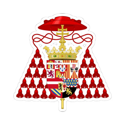 Coat of Arms of Cardinal-Infante Ferdinand of Austria (Spain) (Coat of Arms) STICKER Vinyl Kiss-Cut Decal 4 Inch White - The Sticker Space