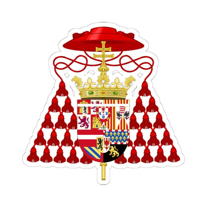Coat of Arms of Cardinal-Infante Ferdinand of Austria (Spain) (Coat of Arms) STICKER Vinyl Kiss-Cut Decal 6 Inch White - The Sticker Space